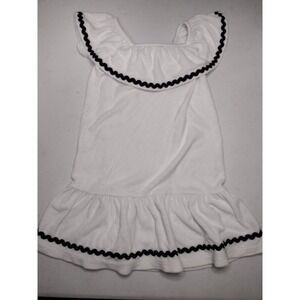 Janie and Jack White Terry Cloth Ruffle Dress Size 5